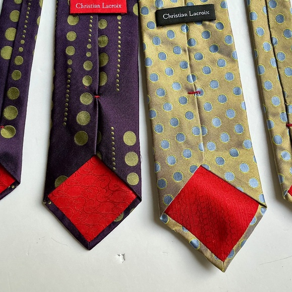2 lovely Christian Lacroix all silk ties made in Italy 🇮🇹 - Picture 3 of 6